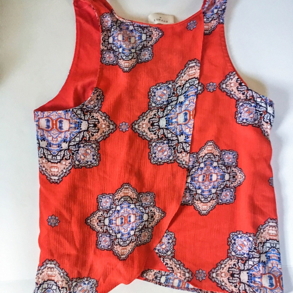 Floral Top, Open/Split back Tank Top